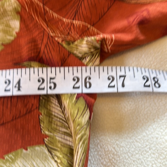 EUC orange with flowers Modern Images Hawaiian shirt size XL - Picture 4 of 5